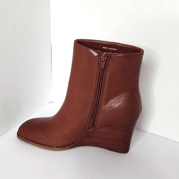 DOLCE VITA Rupart Square Toe Brown Wedge Bootie Size 10 - Picture 8 of 8
